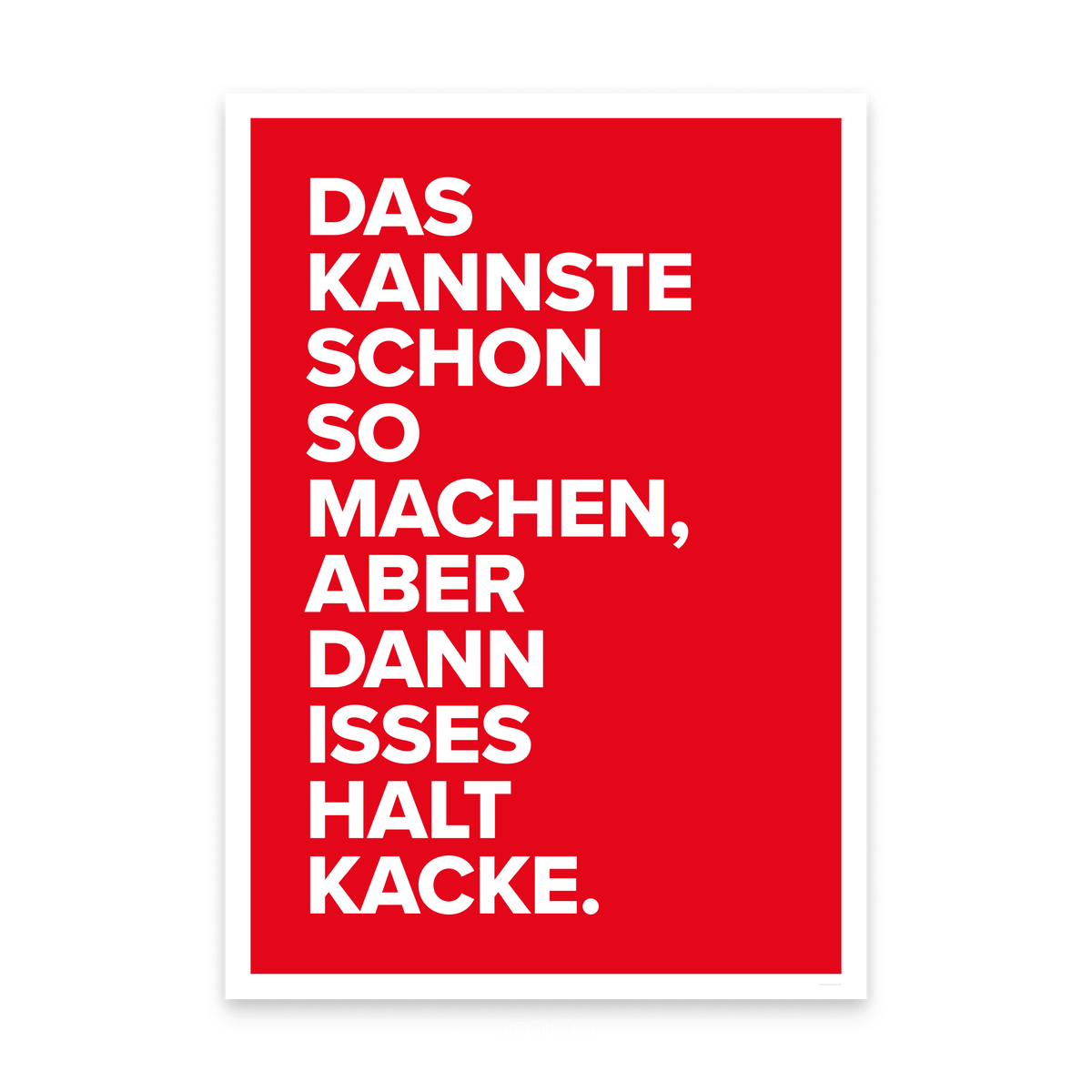 Das A2-Poster mit Maßangabe: 420 Millimeter breit und 594 Millimeter hoch.