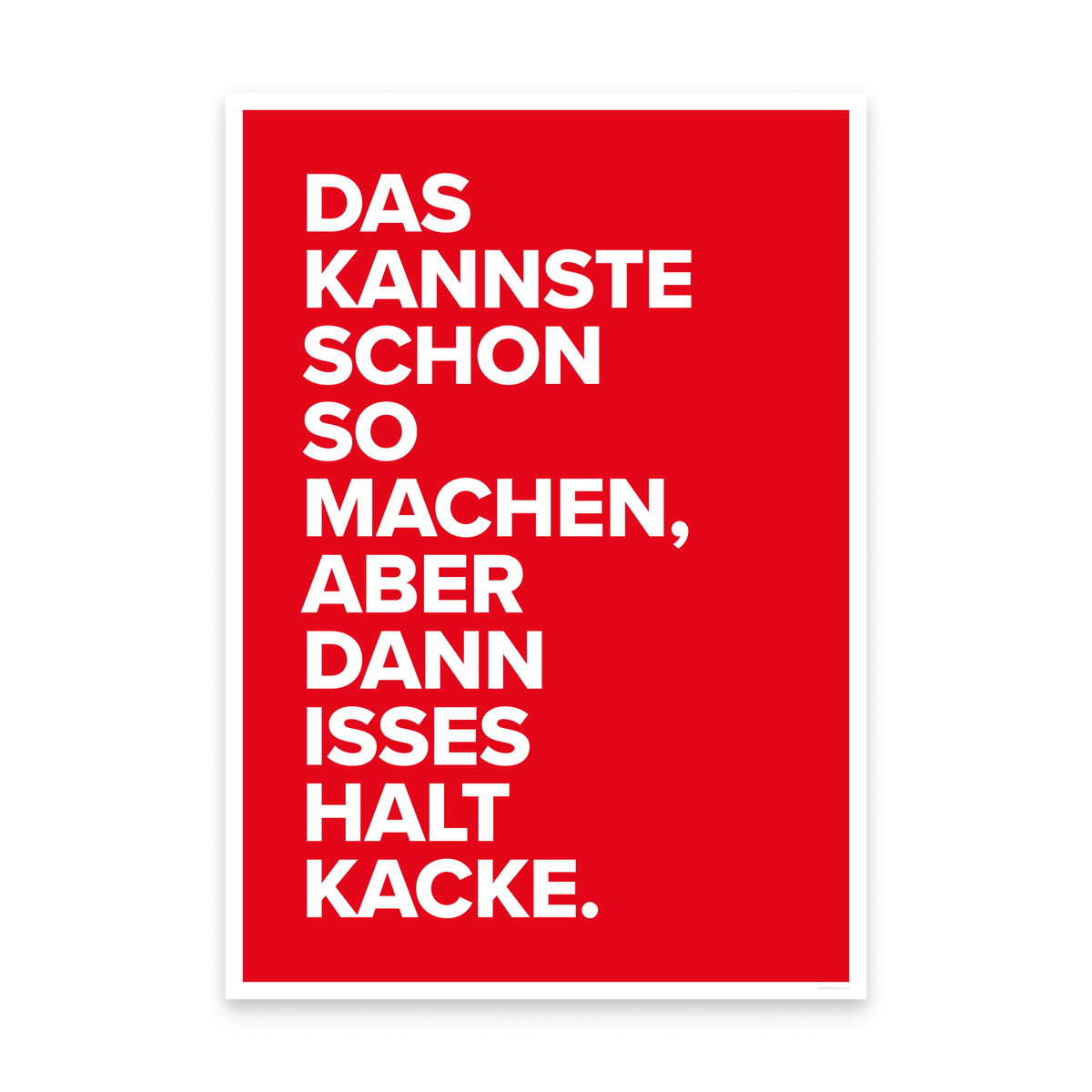 Das A3-Poster mit Maßangabe: 297 Millimeter breit und 420 Millimeter hoch.