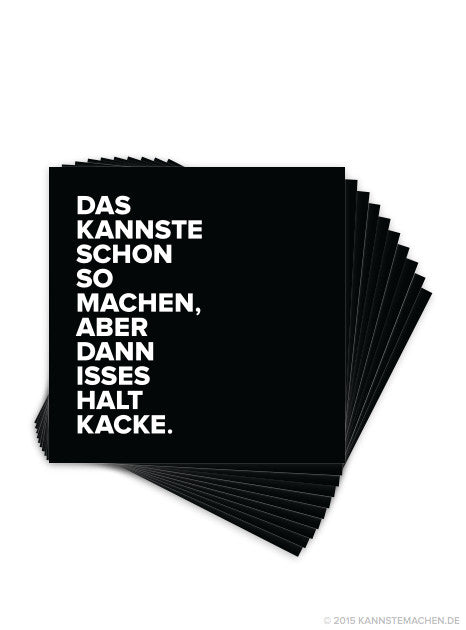 KANNSTEMACHEN Sticker Schwarz (10er Set) - KANNSTEMACHEN